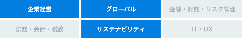 企業経営、グローバル、サステナビリティ