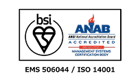 bsi ANAB ANSI National Accreditation Board ACCREDITED ISO/IEC 17021-1 MANAGEMENT SYSTEMS CERTIFICATION BODY EMS 506044 / ISO 14001